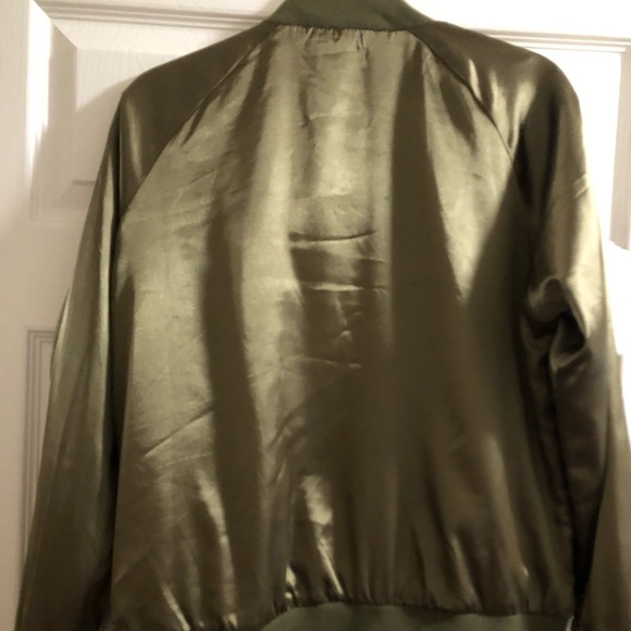Emma and Posh, Olive Green, Large Bomber Jacket - Picture 2 of 5
